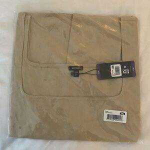 Express Beige Sleeveless Linen Crop Top